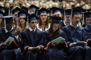 Students at graduation
