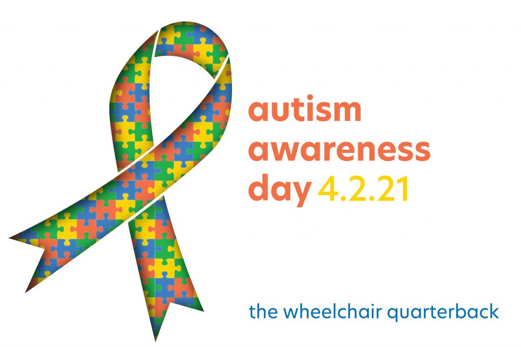 Autism Awareness Day Illustration that reads "Autism Awareness Day 4.2.21"