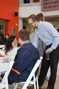 employer chatting with inclusiveU students